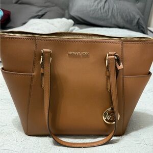 Michael Kors Brown Leather Tote- BARELY USED
